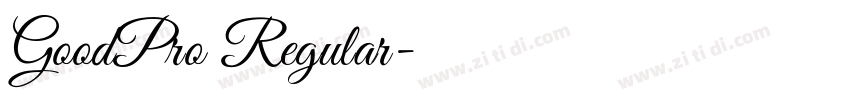 GoodPro Regular字体转换